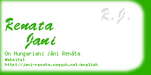 renata jani business card