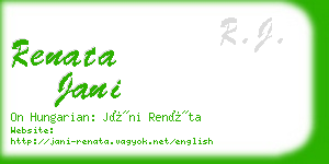 renata jani business card